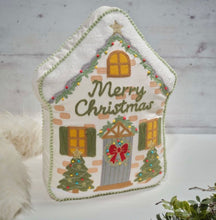 Load image into Gallery viewer, Holly Cottage Christmas House Cushion