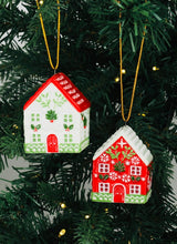 Load image into Gallery viewer, Set of 2 Ceramic Gingerbread Houses by Gisela Graham