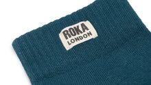 Load image into Gallery viewer, Roka Wembley Organic Cotton Crop Socks- Teal