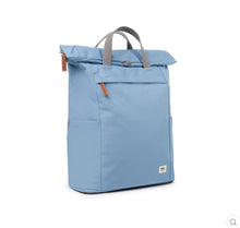 Load image into Gallery viewer, Roka Finchley A Retro Blue Small Backpack Recycled Canvas