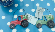 Load image into Gallery viewer, Gisela Graham Wooden Hanging Tractor Decorations