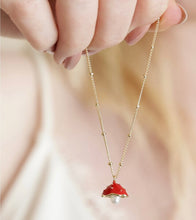 Load image into Gallery viewer, Lisa Angel Pearl and Enamel Toadstool Charm Bracelet