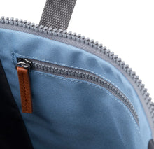 Load image into Gallery viewer, Roka Finchley A Retro Blue Small Backpack Recycled Canvas