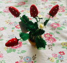 Load image into Gallery viewer, Gisela Graham Felt Strawberry Plant Decoration