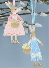 Load image into Gallery viewer, Gisela Graham Mr and Mrs Bunny Set 2 Pink and Blue