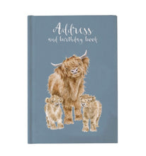 Load image into Gallery viewer, Wrendale Designs “The Highlander “ Highland Cow Address and Birthday Book