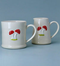 Load image into Gallery viewer, Gisela Graham Stoneware Mini Jug in Toadstools Print