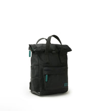 Load image into Gallery viewer, Roka Canfield B All Black Teal Recycled Nylon Small