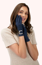Load image into Gallery viewer, Powder Design Dana Faux Suede Gloves in Navy