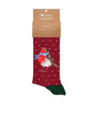 Load image into Gallery viewer, Wrendale Designs “ Seasons Tweetings” Men’s Robin Socks
