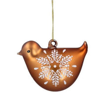 Load image into Gallery viewer, Gisela Graham Iced Lace Gingerbread Glass Bird Bauble