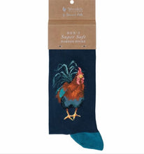 Load image into Gallery viewer, Wrendale Designs Mens Socks “ Colours of the Rainbow “ Cockerel
