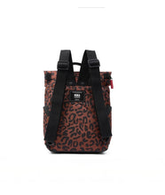 Load image into Gallery viewer, Roka Canfield B Scarlet Leopard Print Recycled Canvas Backpack Small - NEW AW 2025