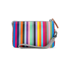 Load image into Gallery viewer, Roka Carnaby Medium Wallet with Wrist Strap Multi Stripe
