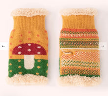 Load image into Gallery viewer, Powder Design Toadstool Wrist Warmers Mustard
