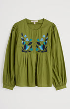 Load image into Gallery viewer, Seasalt Thorn Apple Embroidered Organic Cotton Shirt Citron
