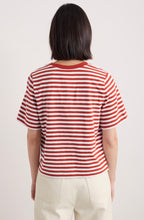 Load image into Gallery viewer, Seasalt Copseland Tee Shirt Organic Cotton in Mini Cornish Chalk Dark Cinnamon
