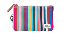Load image into Gallery viewer, Roka Carnaby Medium Wallet with Wrist Strap Multi Stripe
