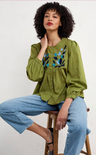 Load image into Gallery viewer, Seasalt Thorn Apple Embroidered Organic Cotton Shirt Citron
