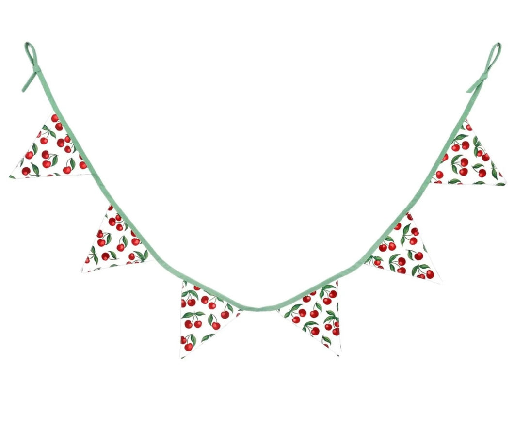 Gisela Graham Cherries Fabric Bunting