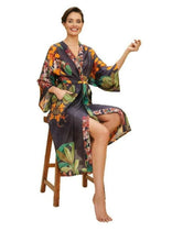 Load image into Gallery viewer, Powder Design Botany Bliss Charcoal Kimono Gown
