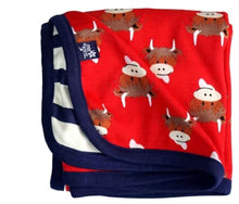 Load image into Gallery viewer, Blade and Rose Highland Cow Baby Blanket
