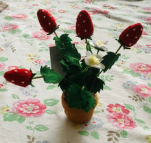 Load image into Gallery viewer, Gisela Graham Felt Strawberry Plant Decoration
