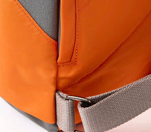 Load image into Gallery viewer, Roka Canfield Roll Top Backpack in Jaffa Orange Recycled Nylon Small
