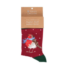 Load image into Gallery viewer, Wrendale Designs “ Seasons Tweetings “ Red Robin Children’s Socks
