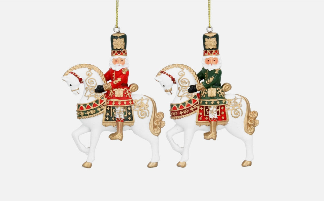 Gisela Graham Christmas Resin Nutcracker on Horseback - Choice of 2