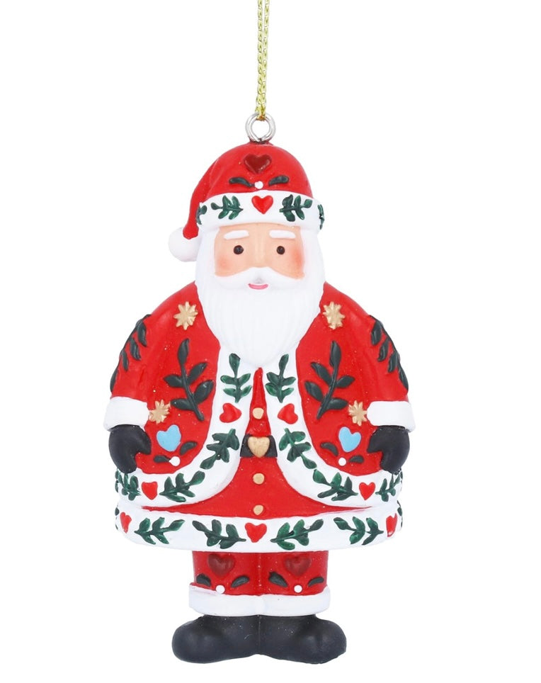 Gisela Graham Alpine Resin Santa Christmas Decoration