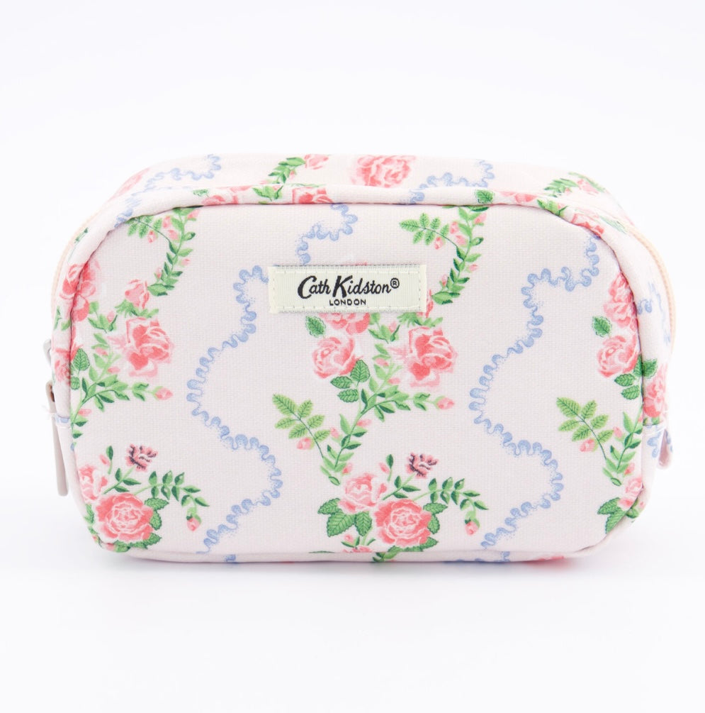 Cath Kidston Flutter Rose Make up Bag and Mirror Set