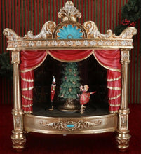 Load image into Gallery viewer, Gisela Graham Nutcracker Large Music Box Theatre with Music, Light up Christmas Tree and Rotating Dancers
