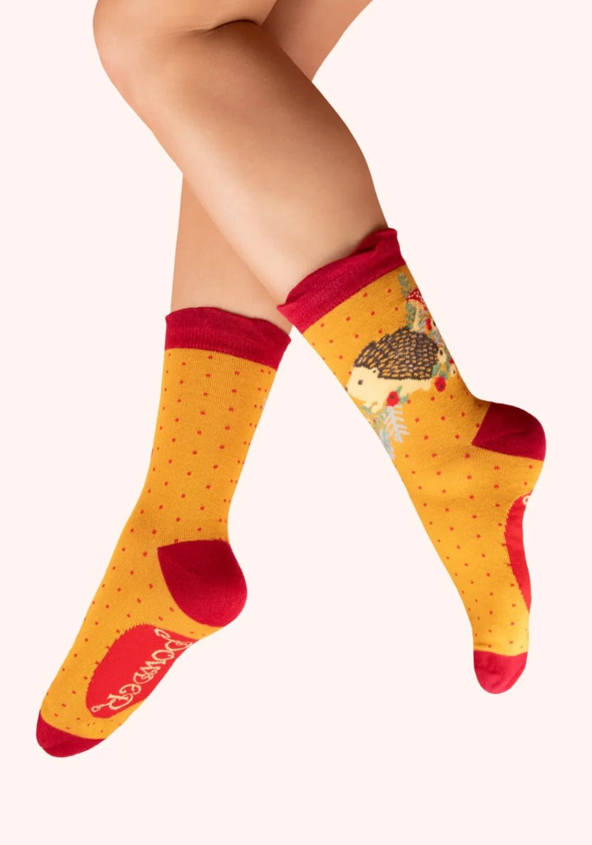 Powder Design Nesting Hedgehogs Bamboo Ankle Socks