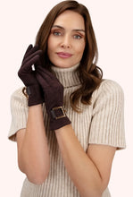 Load image into Gallery viewer, Powder Design Dana Faux Suede Gloves in Chocolate
