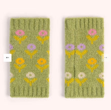 Load image into Gallery viewer, Powder Design Willow Ditsy Flower Wrist Warmers Sage
