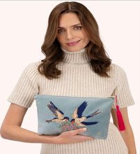 Load image into Gallery viewer, Powder Design Swooping Swallows Zip Pouch

