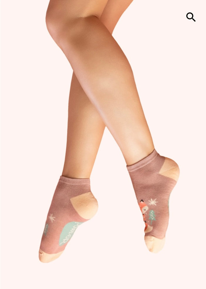 Powder Design Trainer Socks Scandi Fox - Mocca