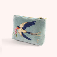Load image into Gallery viewer, Powder Design Mini Pouch Swooping Swallows - Ice
