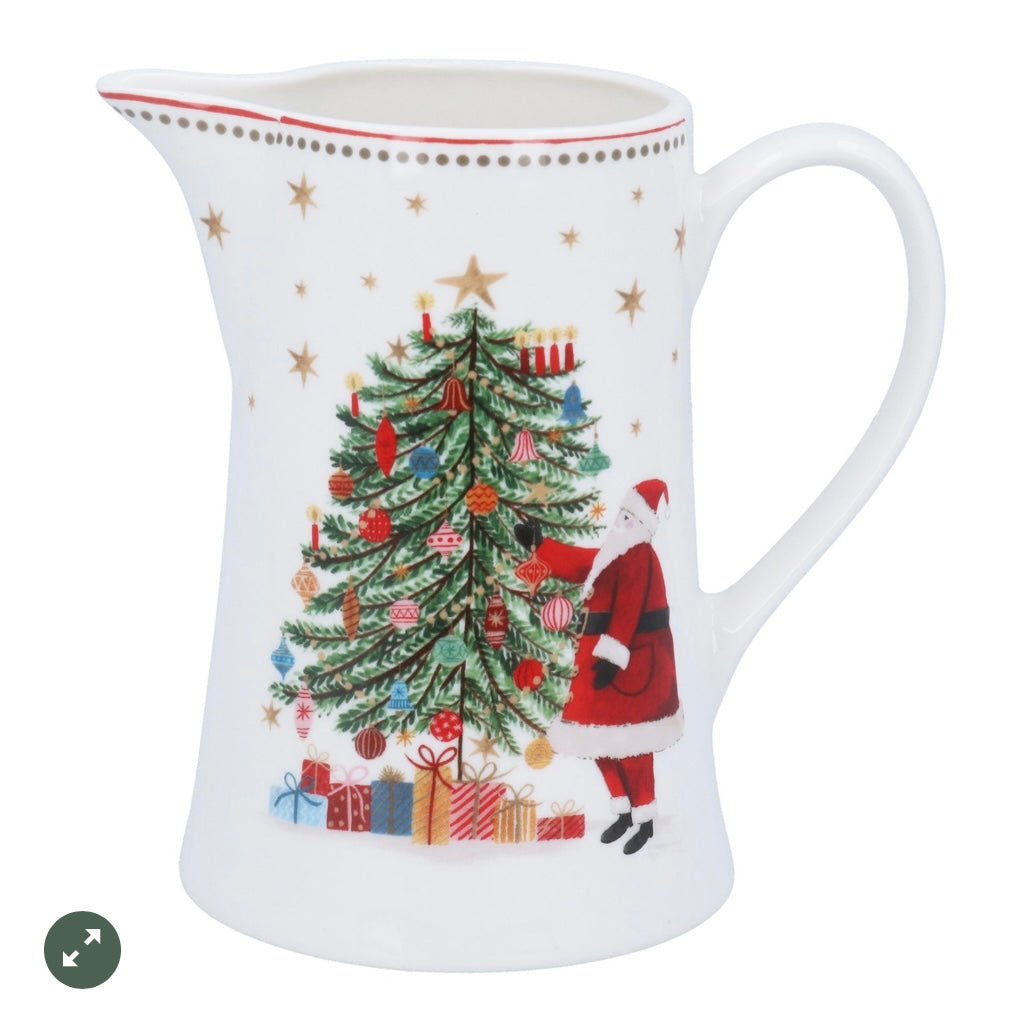 Gisela Graham Nostalgia Santa Christmas Jug - Medium