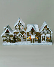 Load image into Gallery viewer, Gisela Graham White Iced LED Gingerbread Frieze Resin Christmas Ornament
