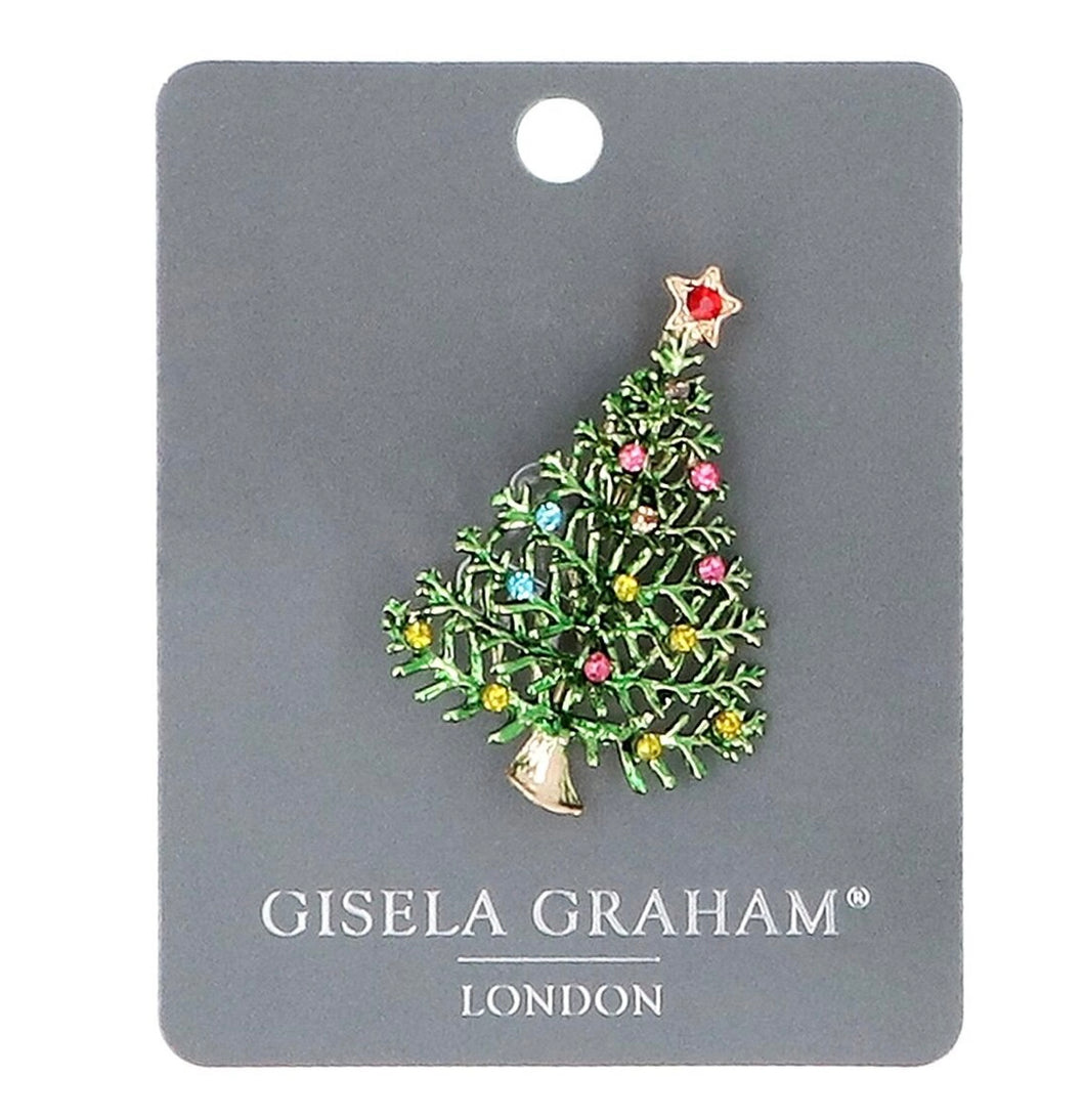 Gisela Graham Christmas Brooch - Christmas Tree