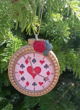 Load image into Gallery viewer, Gisela Graham Set of 2 Pocket Watch Style Resin Christmas Decorations Alice in Wonderland
