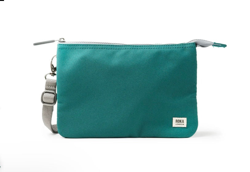 Roka Crossbody Carnaby XL Teal Recycled Canvas