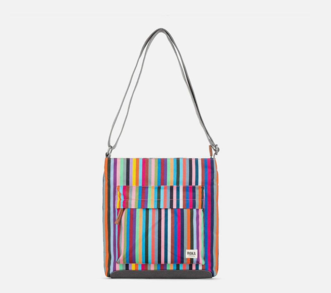 Roka Kennington B Medium Cross Body Bag Multi Stripe