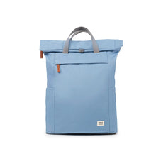Load image into Gallery viewer, Roka Finchley A Retro Blue Small Backpack Recycled Canvas
