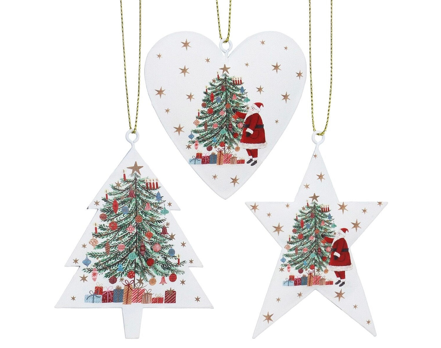 Gisela Graham Nostalgia Santa / Tree set of 3 – NewEnglandCountryStore
