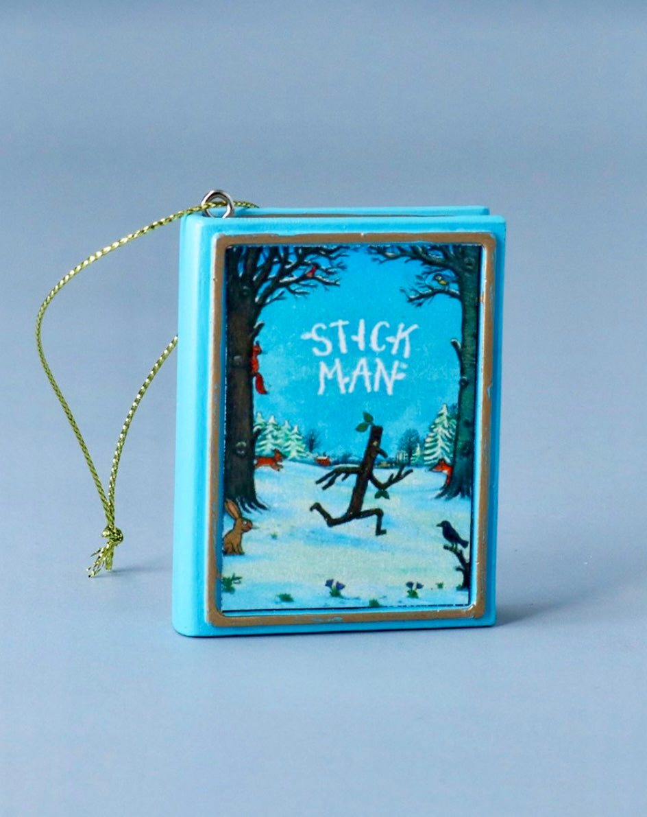 Gisela Graham Stick Man Resin Book Hanging Decoration.