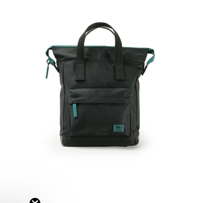 Roka Bantry B All Black Teal Recycled Nylon Small