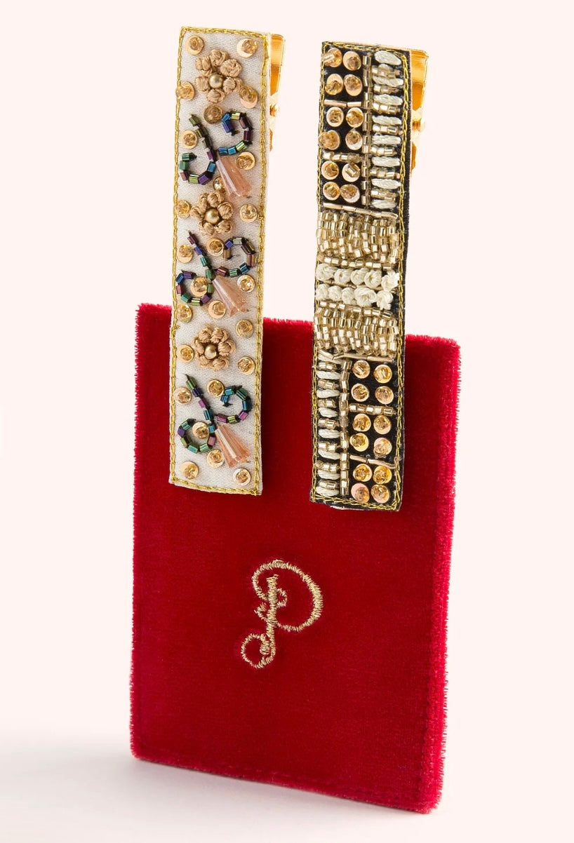 Powder Design Midnight and Champagne Glamour Pack of 2 Hair Slides